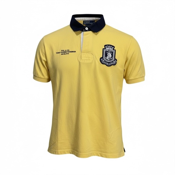 Polo Ralph Lauren Other - Polo Ralph‎ Lauren Mens Yellow Third Cruiser Squadron Rugby Polo Shirt Size L